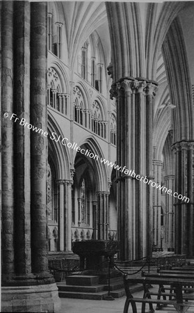 GREAT PILLARS OF PURBECK MARBLE AND FONT